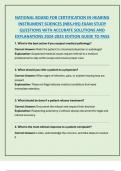 National Board for Certification in Hearing Instrument Sciences &lpar;NBC-HIS&rpar; &ndash; Exam Study Questions with Accurate Solutions and Explanations &lpar;2024&ndash;2025 Edition Guide to Pass&rpar;