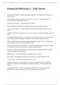 Financial Planning 1 - 3&period;02 Terms Questions and Answers 2025