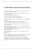 Nr 566 Midterm Questions And Answers
