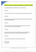 NFHS Principles of Coaching Questions and Answers 2024