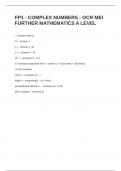 FP1 - COMPLEX NUMBERS - OCR MEI FURTHER MATHEMATICS A LEVEL QUESTIONS AND ANSWERS 100&percnt; SOLVED