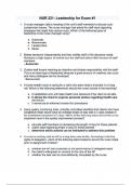 NUR 221&colon; Leadership for Exam &num;1