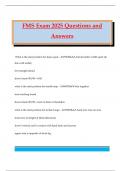 FMS Exam 2025 Questions and Answers