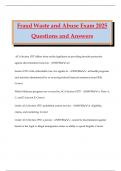 Fraud Waste and Abuse Exam 2025 Questions and Answers