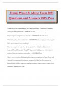 Fraud&comma; Waste & Abuse Exam 2025 Questions and Answers 100&percnt; Pass