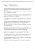 Types of Interactions Questions with Solutions