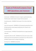 Types of Policies&sol;Ucanpass Exam 2025 Questions and Answers