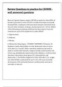 Review Questions to practice for CSOWM -well answered questions
