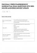 UR EXAM 1 PREP&sol;COMPREHENSIVE  GUIDE&sol;ACTUAL EXAM QUESTIONS WITH 100&percnt;  SOLVED ANSWERS&excl;&excl;&sol;NEWEST UPDATE