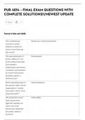 PUR 4014 - FINAL EXAM QUESTIONS WITH  COMPLETE SOLUTIONS&excl;&excl;&sol;NEWEST UPDATE