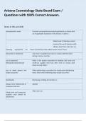 Arizona Cosmetology State Board Exam &sol; Questions with 100&percnt; Correct Answers&period;