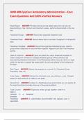 AMB 400-EpicCare Ambulatory Administration &ndash; Core  Exam Questions And 100&percnt; Verified Answers