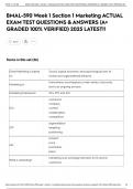 BMAL-590 Week 1 Section 1 Marketing ACTUAL EXAM TEST QUESTIONS & ANSWERS &lpar;A&plus; GRADED 100&percnt; VERIFIED&rpar; 2025 LATEST&excl;&excl;