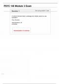 PSYC 140 Module 3 Exam with Verified Questions and Answers