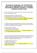 JBL MODULE 4 EXAM 2025 &vert; JBL CERTIFICATION EXAM &vert; JBL TRAINING MODULE &vert; ALL QUESTIONS AND CORRECT ANSWERS &vert; GRADED A&plus; &vert; VERIFIED ANSWERS &vert; NEWEST EXAM