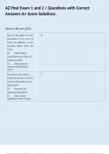 AZ Post Exam 1 and 2 &sol; Questions with Correct Answers A&plus; Score Solutions&period;