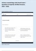 Arizona cosmetology state board exam &sol; Questions & Expertly Verified Answers&comma; 2025 &sol; 2026&period;