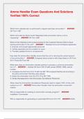 Ammo Handler Exam Questions And Solutions  Verified 100&percnt; Correct 