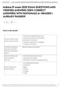 Indiana PI exam 2025 EXAM QUESTIONS AND VERIFIED ANSWERS &lpar;100&percnt; CORRECT ANSWERS&rpar; WITH RATIONALE A&plus; GRADED &vert; ALREADY PASSED&excl;&excl;