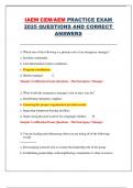 IAEM CEM&sol;AEM Practice Exam 2025 &lpar;Updated Version&rpar; &ndash; Full Question Set with Verified Answers 
