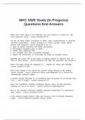 MKC SWE Study &lpar;In Progress&rpar; Questions And Answers