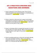 ATI 3 PRACTICE B REVIEW 2025  QUESTIONS AND ANSWERS&period;