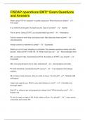 FISDAP operations EMT&excl;&ast; Exam Questions  and Answers