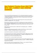 Hesi Pediatric Practice Exam 2025 TEST  WITH 100&percnt; CORRECT AND VERIFIED  ANSWERS