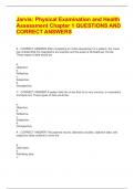 Jarvis&colon; Physical Examination and Health  Assessment Chapter 1 QUESTIONS AND  CORRECT ANSWERS