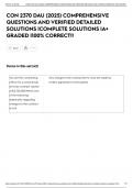 CON 2370 DAU &lpar;2025&rpar; COMPREHENSIVE QUESTIONS AND VERIFIED DETAILED SOLUTIONS &vert;COMPLETE SOLUTIONS &vert;A&plus; GRADED &vert;100&percnt; CORRECT&excl;&excl;