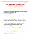 ATI COMMUNITY PROCTOR 2025  QUESTIONS AND ANSWERS&period;