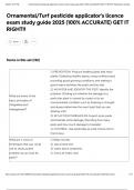 Ornamental&sol;Turf pesticide applicator's licence exam study guide 2025 &lpar;100&percnt; ACCURATE&rpar; GET IT RIGHT&excl;&excl;