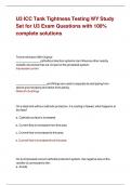U3 ICC Tank Tightness Testing WY Study Set for U3 Exam Questions with 100- complete solutions &period;