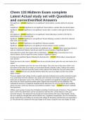 Chem 133 Midterm Exam complete Latest Actual study set with Questions and correct&sol;verified Answers