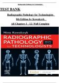  Radiographic Pathology for Technologists &ndash; Kowalczyk &lpar;8th Edition&rpar; &ndash; Complete Test Bank with Answers