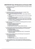 HESI RN EXIT Exam 150 Questions and Answers 2025