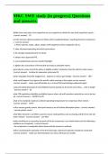 MKC SWE study &lpar;in progress&rpar; Questions and answers
