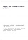 FA BOLC MOD 1 EXAM WITH VERIFIED ANSWERS