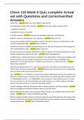 Chem 133 Week 6 Quiz complete Actual set with Questions and correct&sol;verified Answers