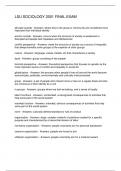 LSU SOCIOLOGY 2001 FINAL EXAM