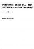 STAT PEARLS- CHSOS EXAM 2024-2025&lpar;APRN Acute Care Exam Prep&rpar;