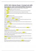 CSTU 101 Liberty Exam 1 Actual set with Questions and correct&sol;verified Answers