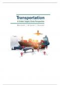 TEST BANK FOR TRANSPORTATION A GLOBAL SUPPLY CHAIN PERSPECTIVE BY NOVACK & GIBSON