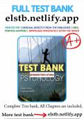 Test Bank for Exploring Psychology 10th Edition Myers