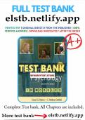  Test Bank for Exploring Psychology in Modules 11th Edition Myers