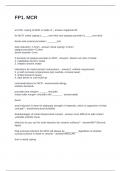FP1&period; MCR Questions and Answers 100&percnt; Correct