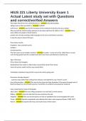 HIUS 221 Liberty University Exam 1 Actual Latest study set with Questions and correct&sol;verified Answers