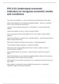 FP1 5&period;01 Understand economic indicators to recognize economic trends and conditions Questions with Correct Answers
