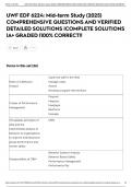 UWF EDF 6224&colon; Mid-term Study &lpar;2025&rpar; COMPREHENSIVE QUESTIONS AND VERIFIED DETAILED SOLUTIONS &vert;COMPLETE SOLUTIONS &vert;A&plus; GRADED &vert;100&percnt; CORRECT&excl;&excl;