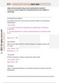 CSRC SPUTUM BOWL PRACTICE QUESTIONS NEWEST  ACTUAL EXAM COMPLETE 100 QUESTIONS AND CORRECT  ANSWERS 